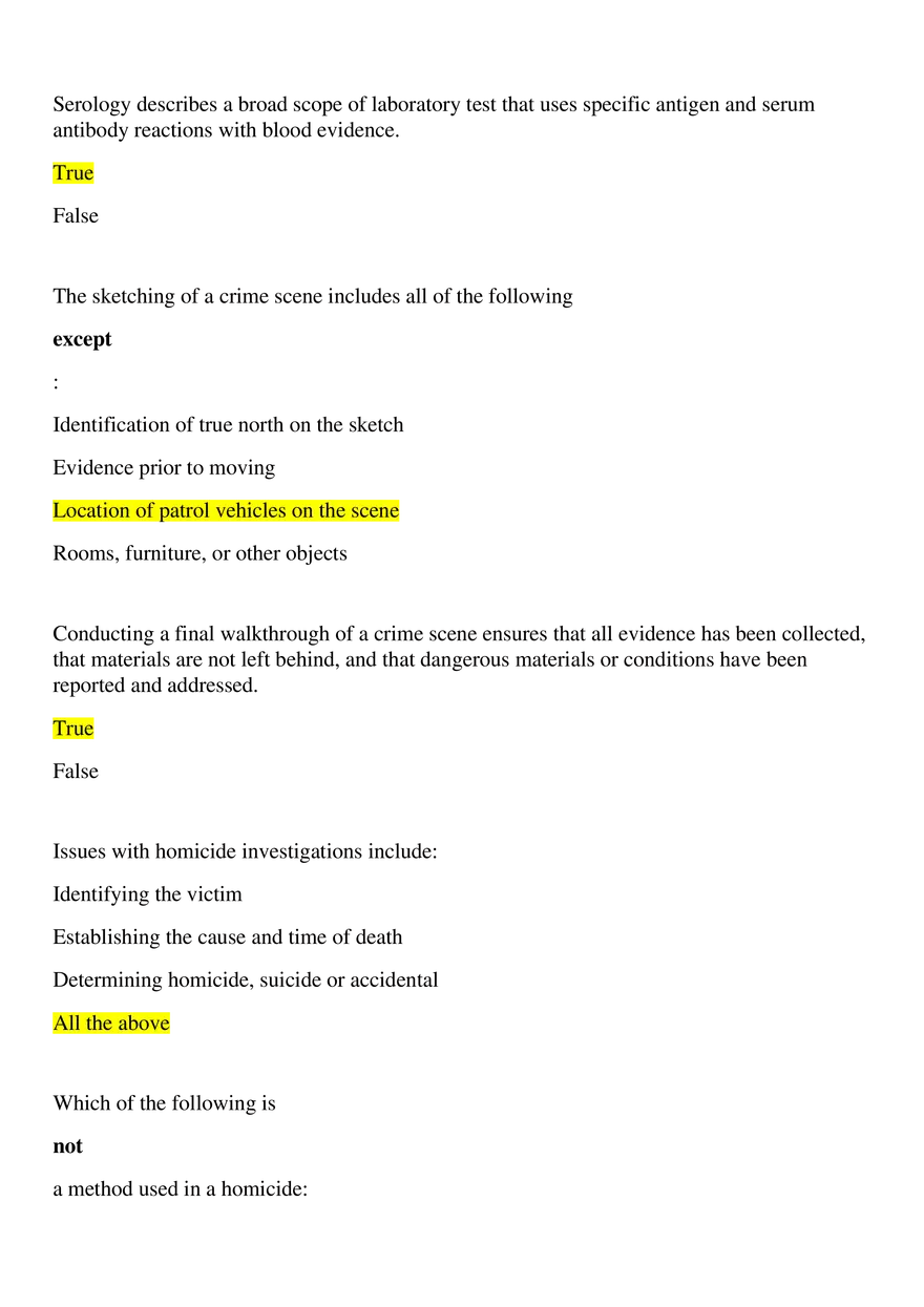 Study Guide Test 13 Crime Scene Investigations - Page 6