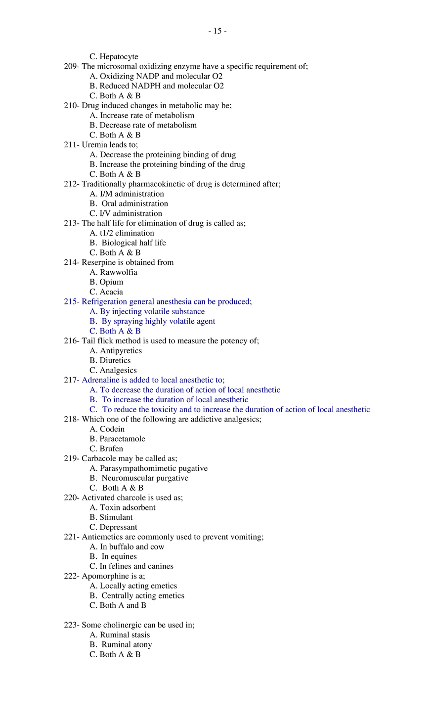 MCQs For Pharmacology - Page 7