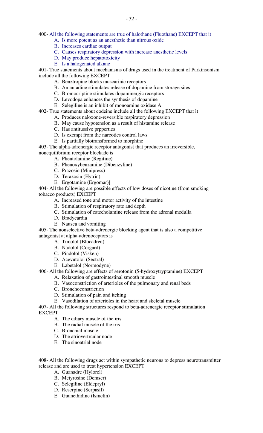 MCQs For Pharmacology - Page 26