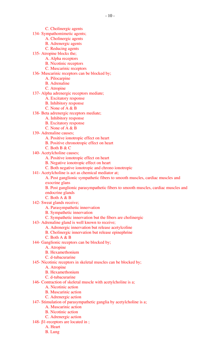 MCQs For Pharmacology - Page 44
