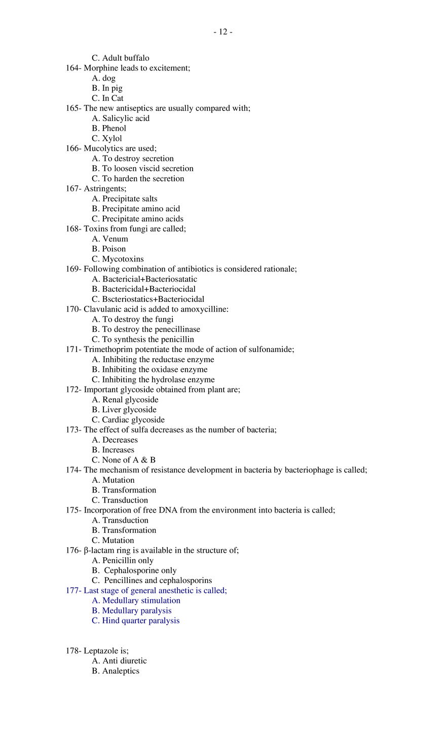 MCQs For Pharmacology - Page 4
