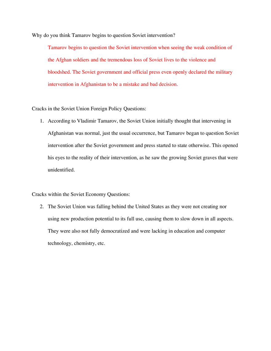 World Civilizations Cracks in the Soviet Union - Page 2