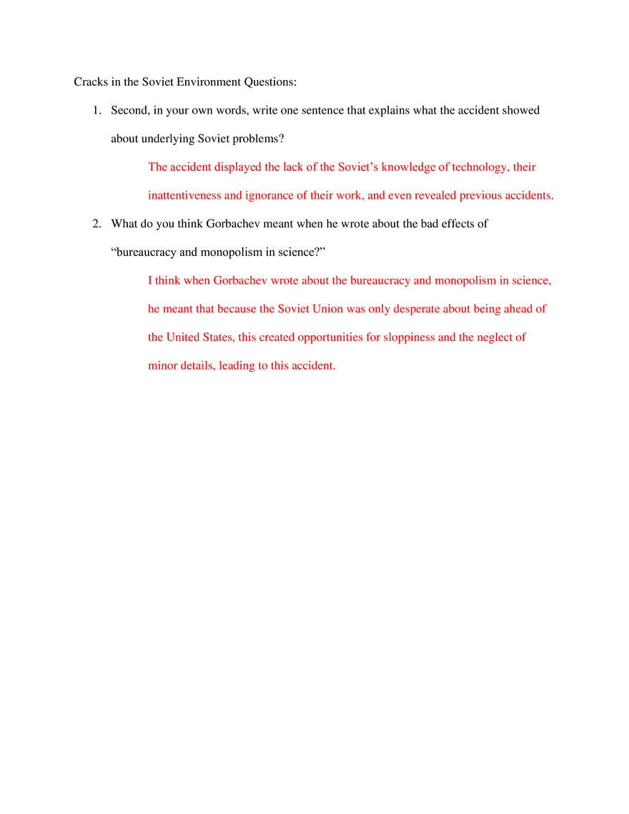 World Civilizations Cracks in the Soviet Union - Page 3