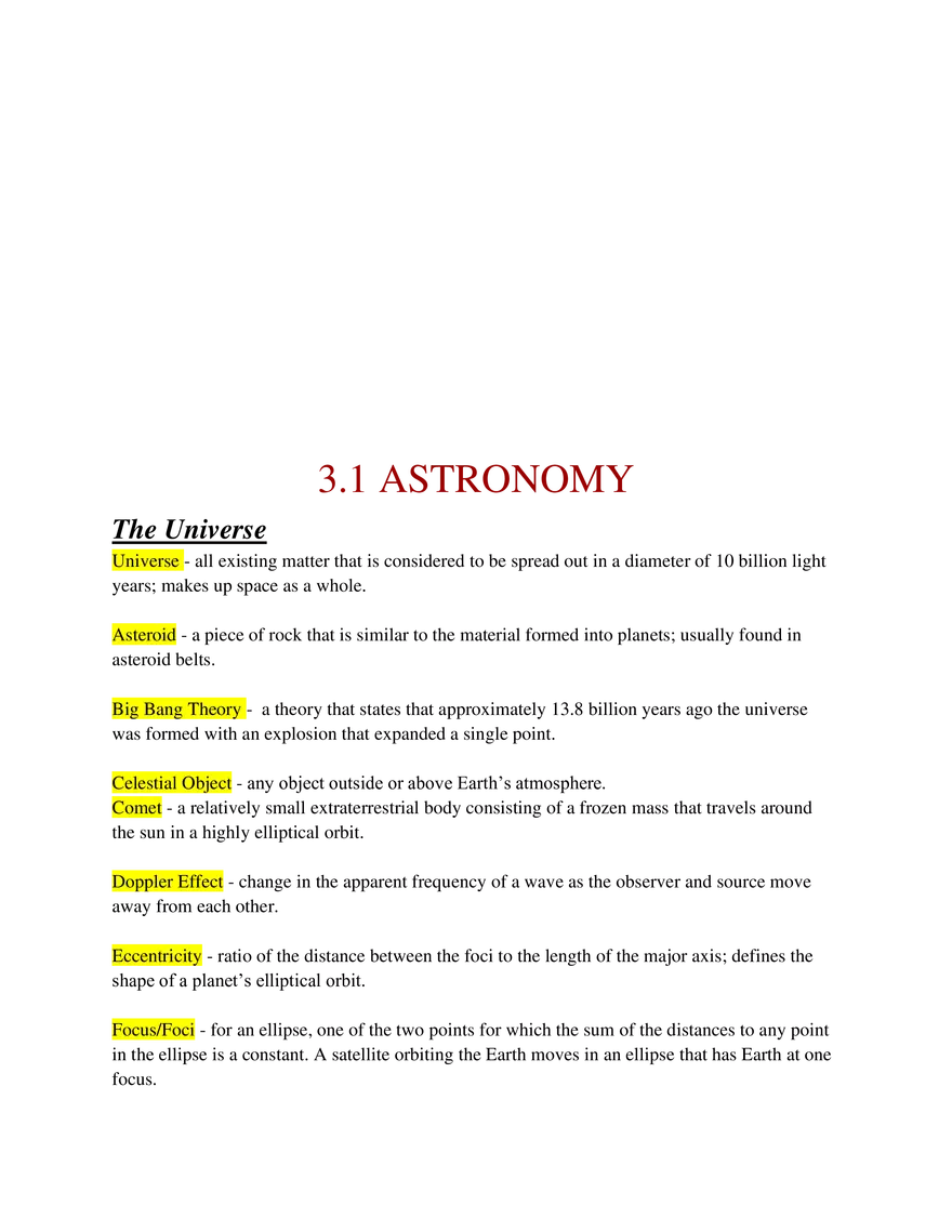 3.1 Astronomy - Page 1