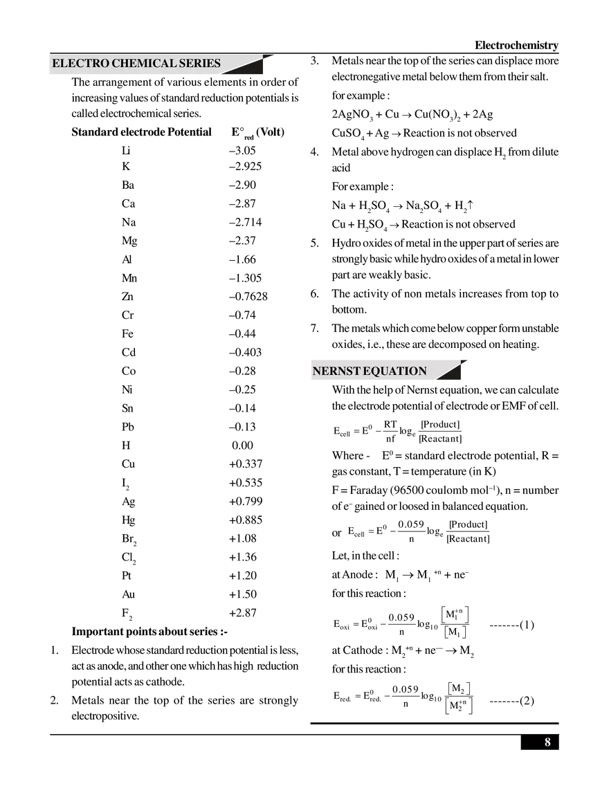 Electrochemistry Study Guide - Page 11