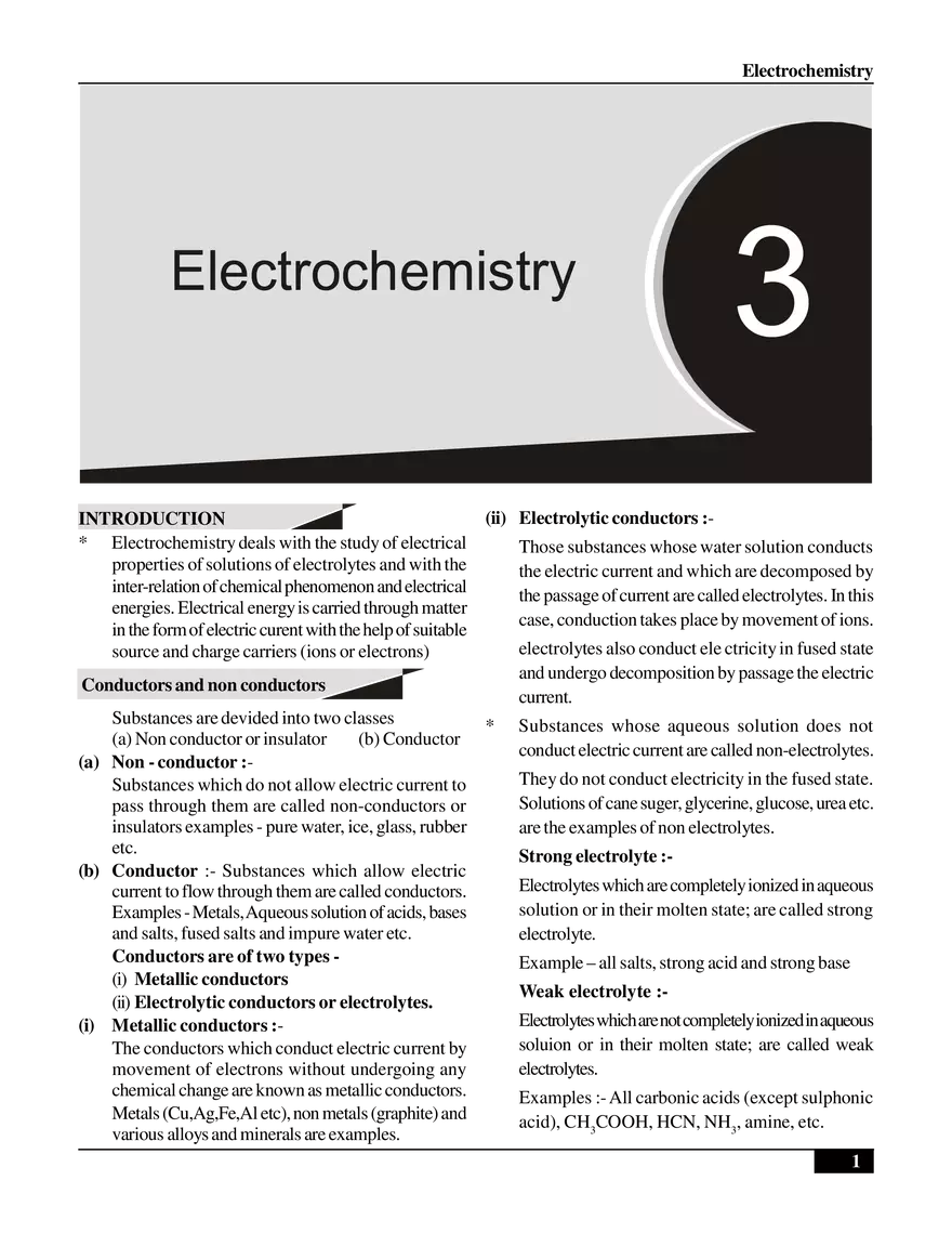 Electrochemistry Study Guide - Page 1