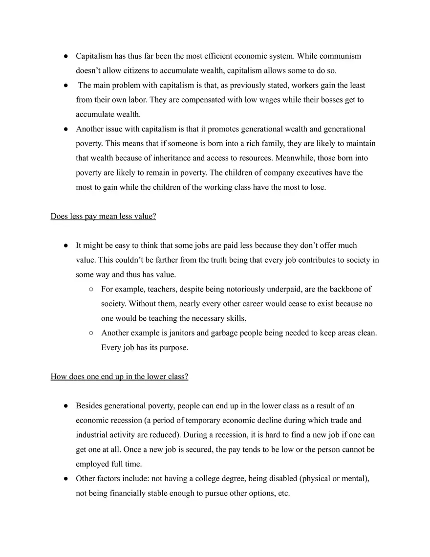 Sociology Study Guide Unit 2 Class & Social Stratification - Page 3