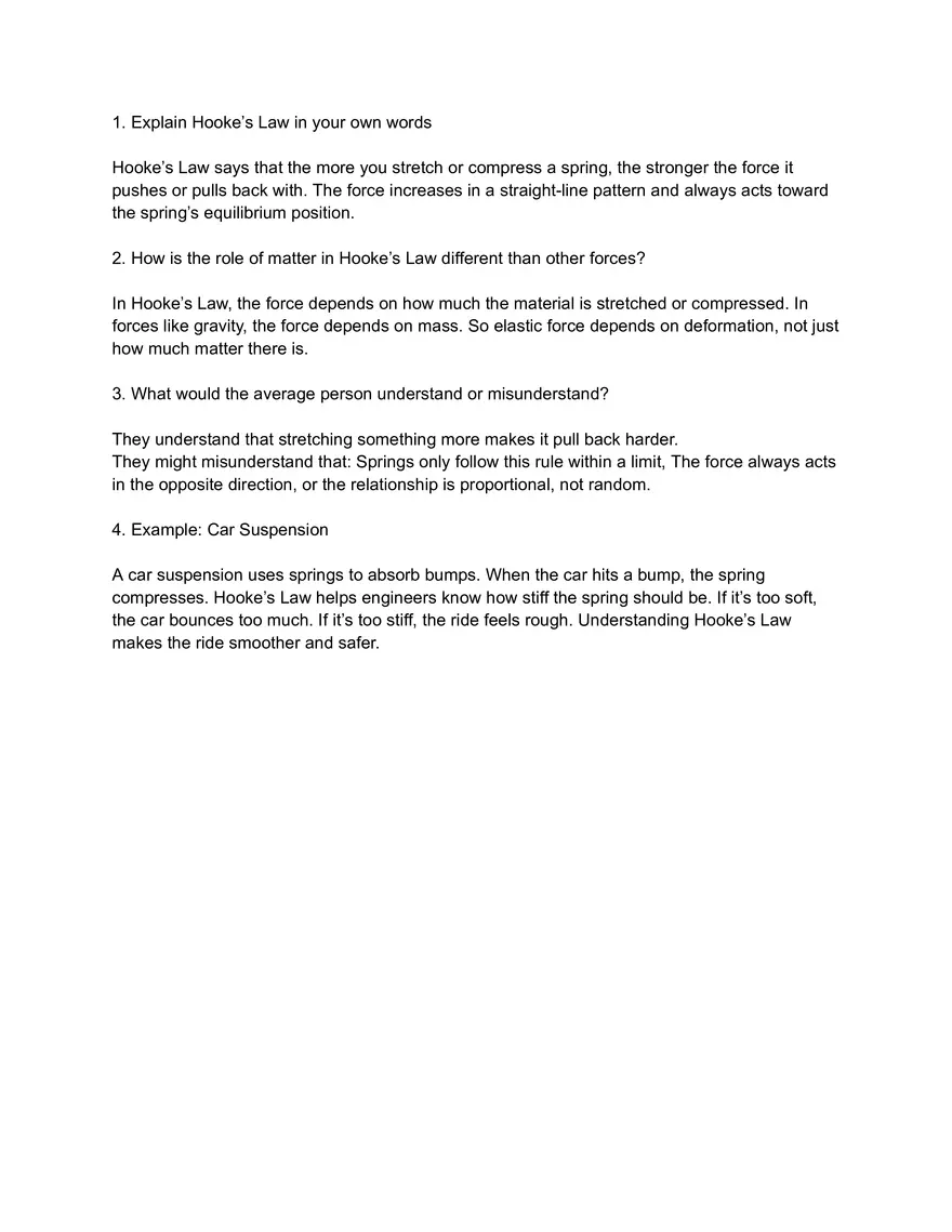Hooke's Law - Page 1