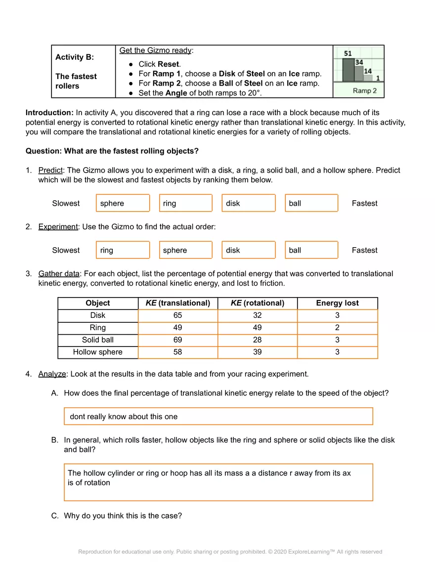 Gizmo Inclined Plane - Rolling Objects - Page 3