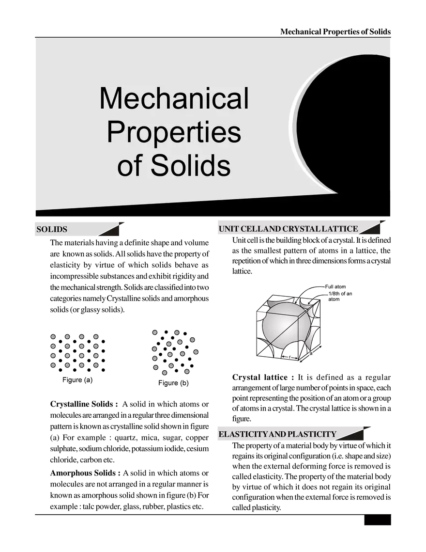 Mechanical Properties of Solids - Page 1