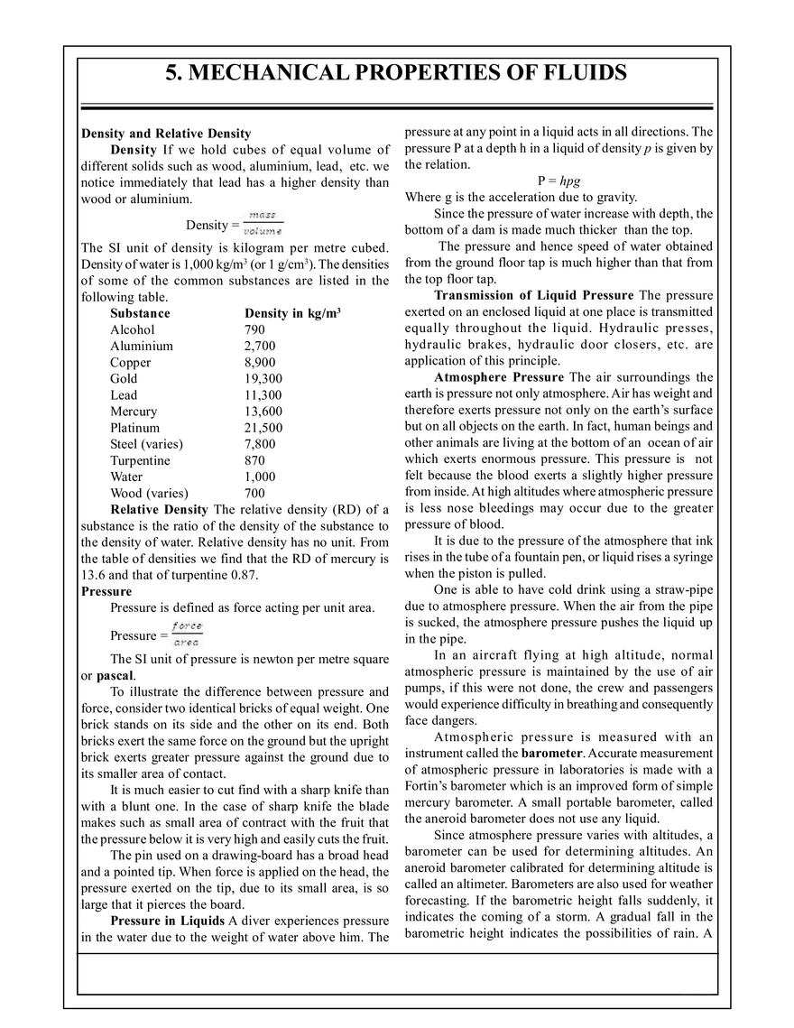 5. Mechanical Properties of Fluids - Page 1