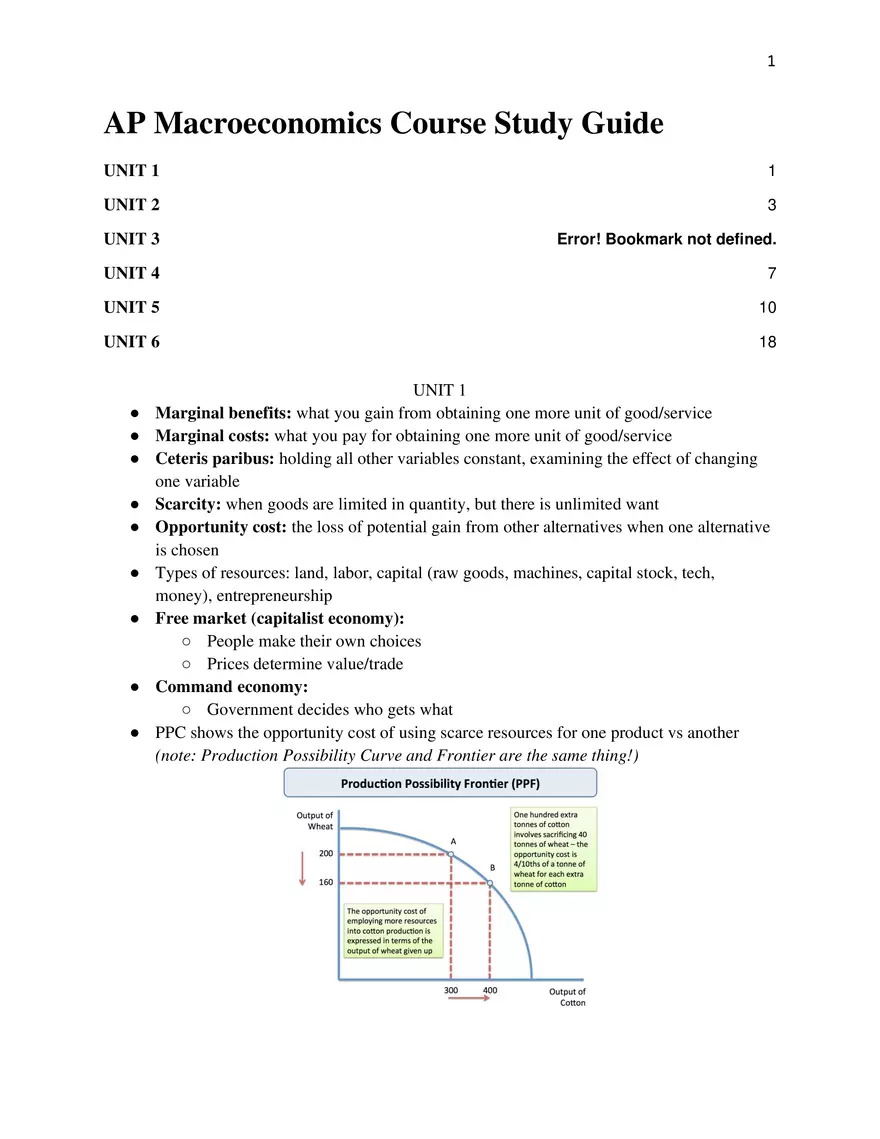 AP Macroeconomics Course Study Guide - Page 1