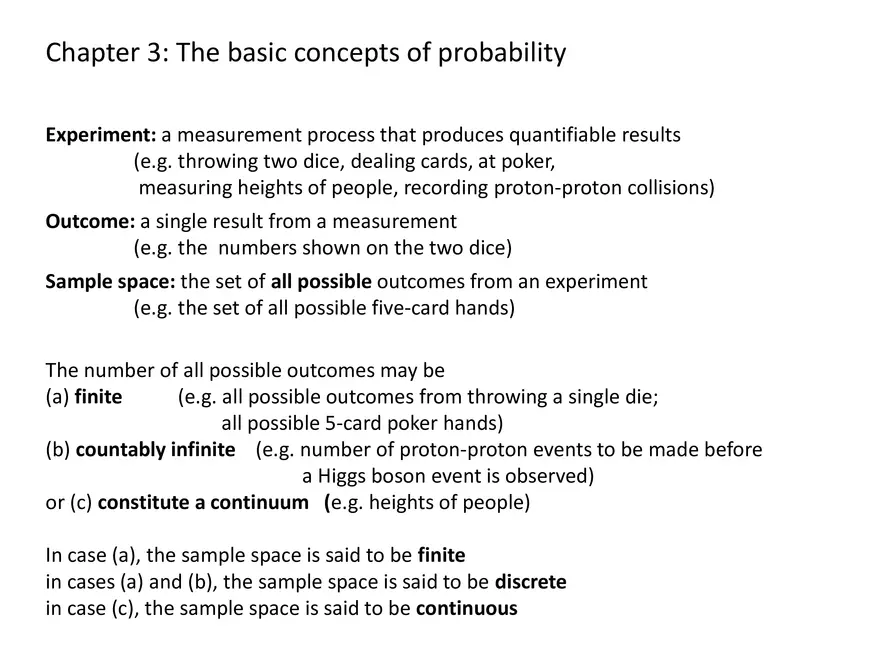 Chapter 3 The Basic Concepts of Probability - Page 1