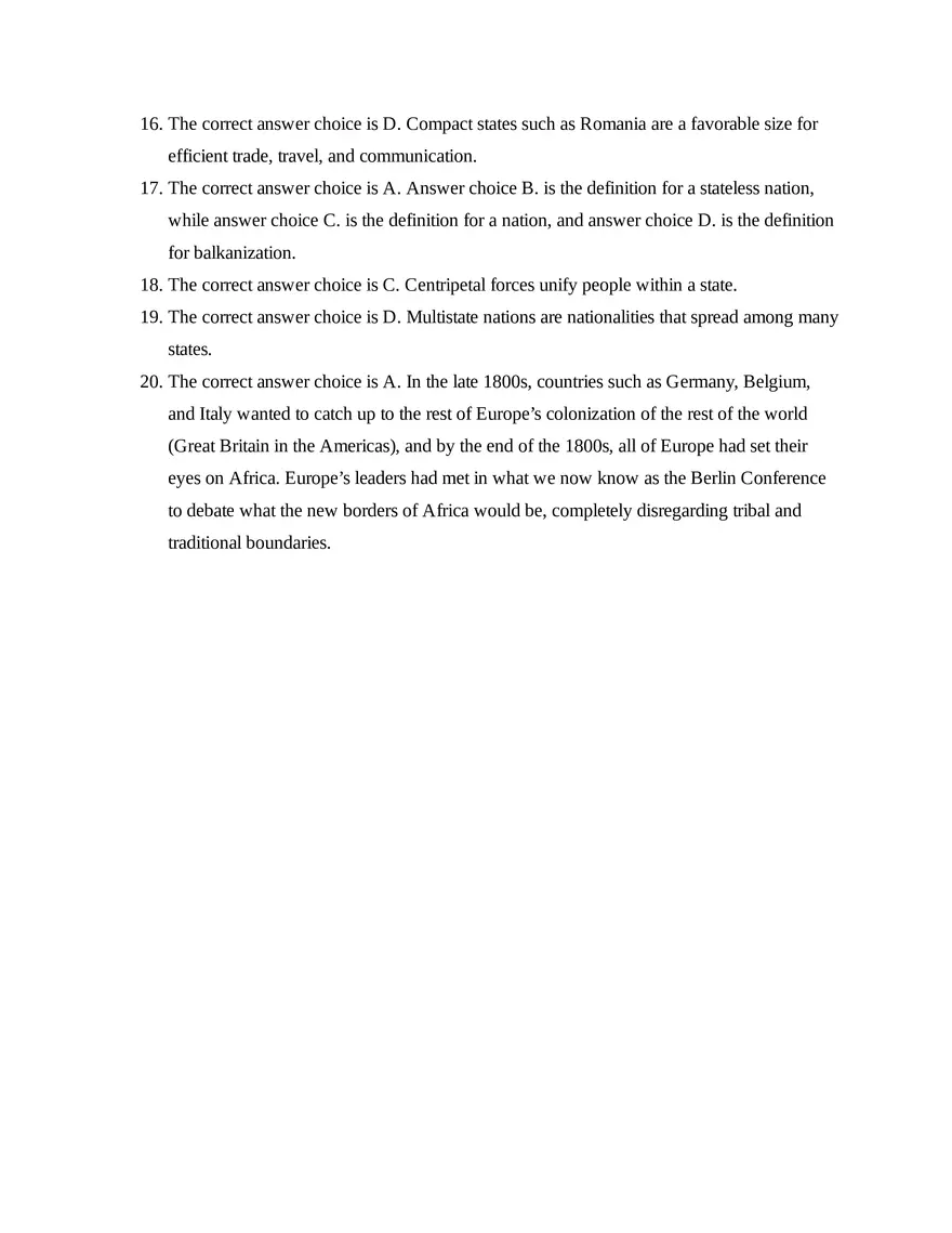 AP Human Geography Unit 4 Quiz - Page 8