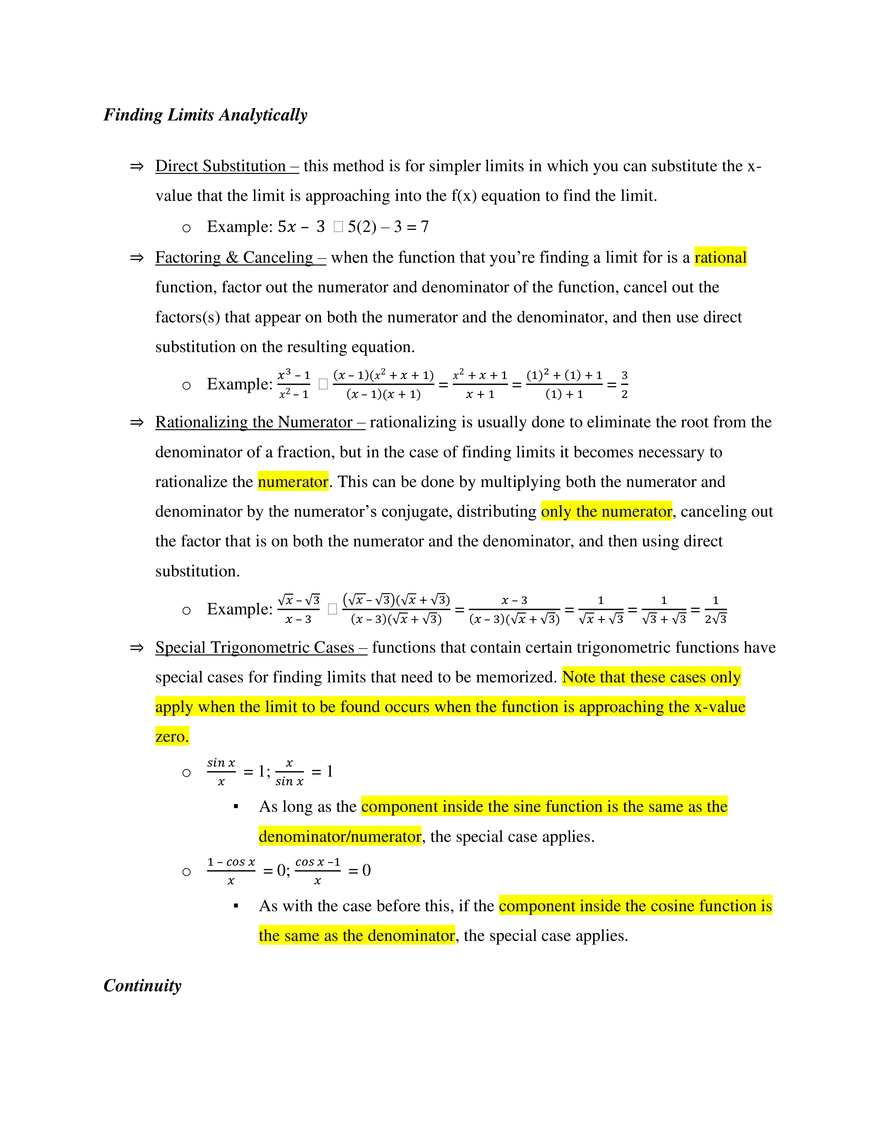 IB Mathematics SL Study Guide - Page 2