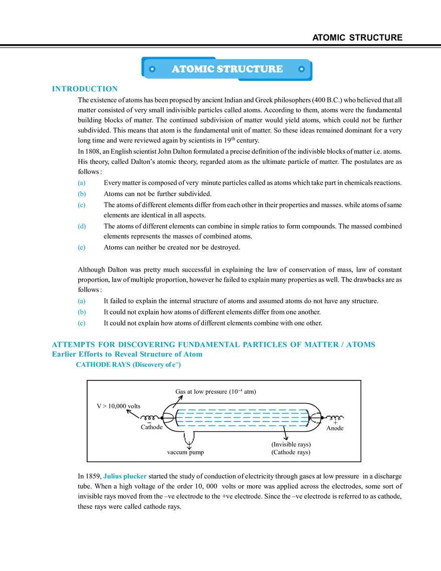 Atomic Structure - Page 1