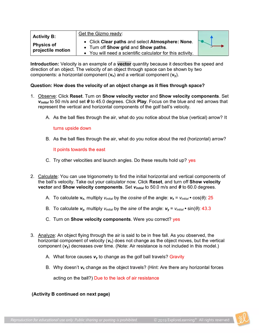 Student Exploration: Golf Range - Page 3