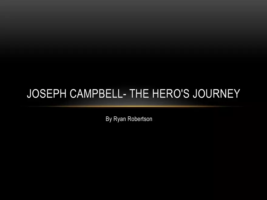 Ryan Robertson The Hero's Journey - Page 1