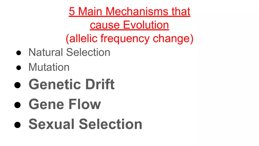Lecture 5 - Mechanisms of Evolution - Page 2
