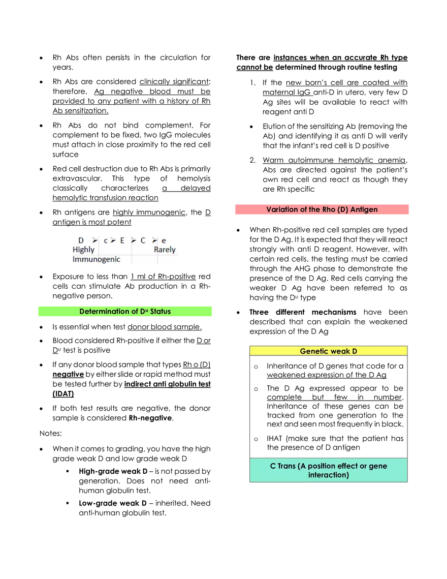 Immunohematology Lecture - Page 19