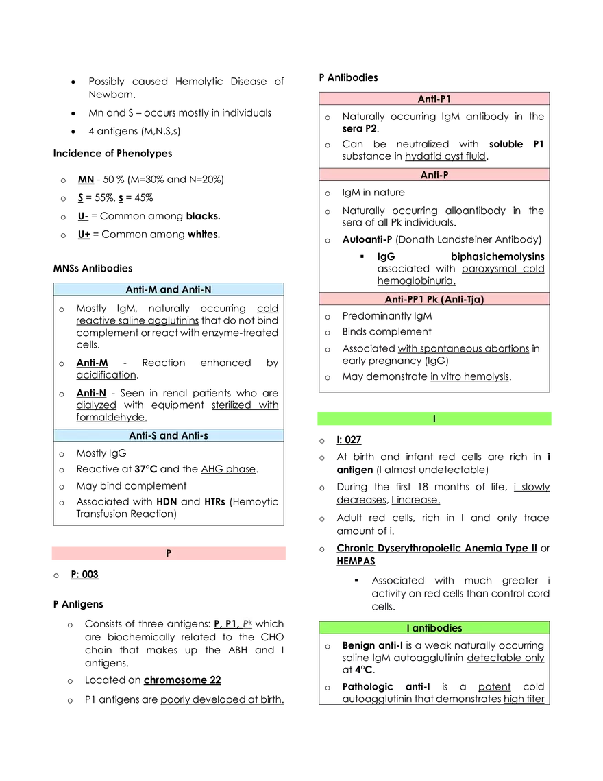Immunohematology Lecture - Page 26