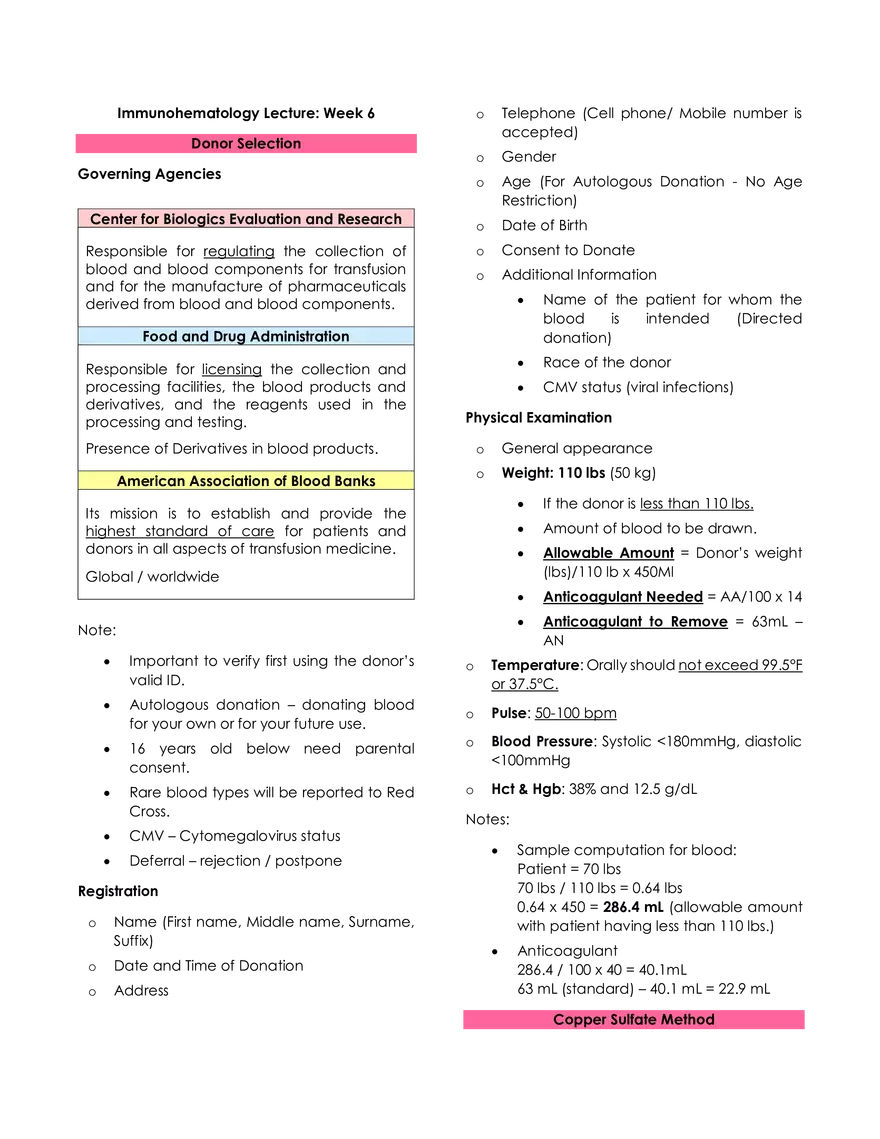 Immunohematology Lecture - Page 30
