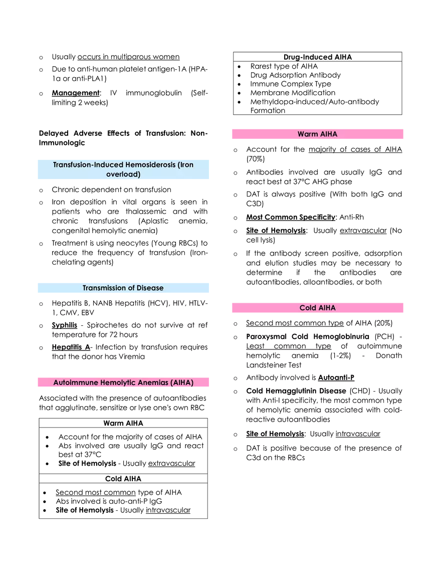 Immunohematology Lecture - Page 37
