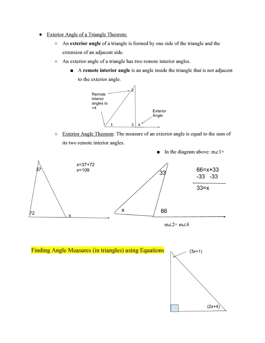 Pre Algebra Angle Relationships - Page 5