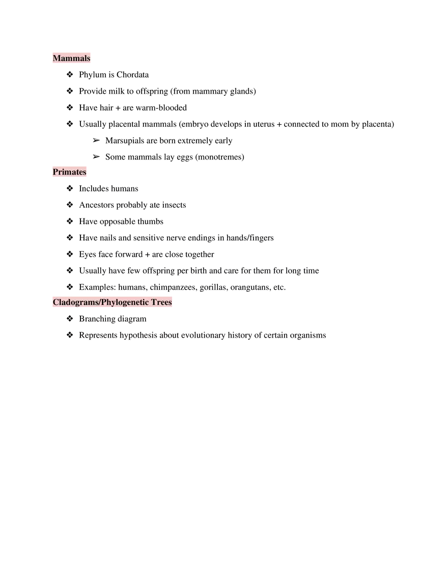 Test Guide Unit 4 Evolution & Biodiversity - Page 5