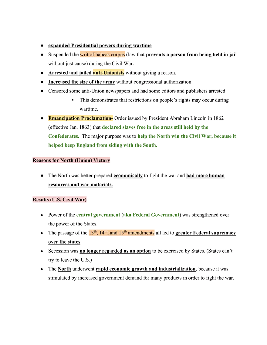 United States History U.S. Civil War - Page 2