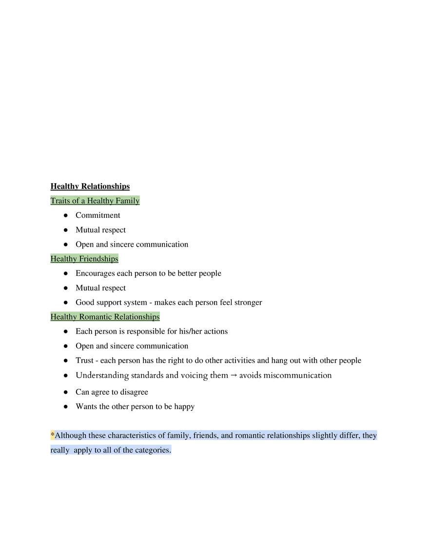 Health Course Study Guide - Page 7