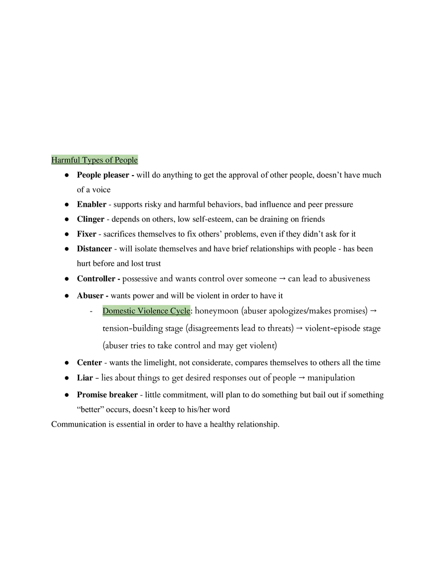 Health Course Study Guide - Page 9