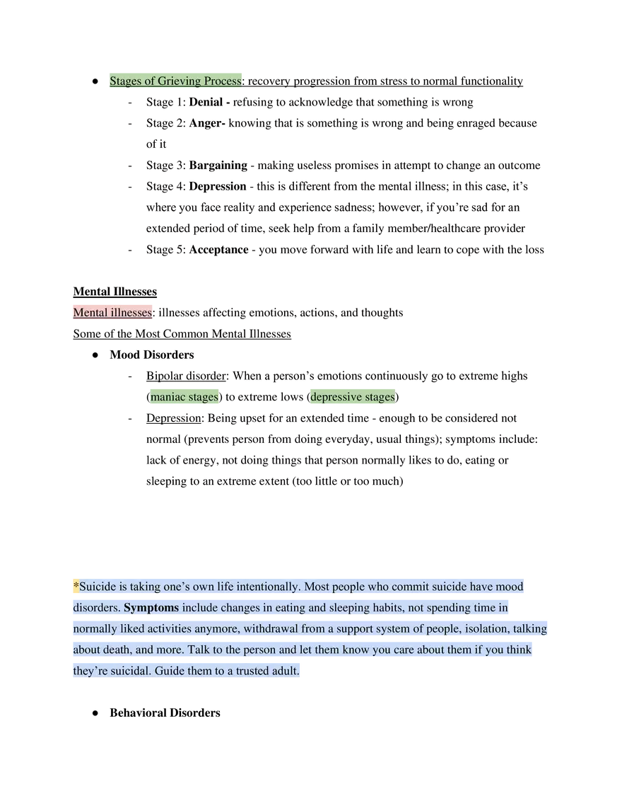 Health Course Study Guide - Page 20
