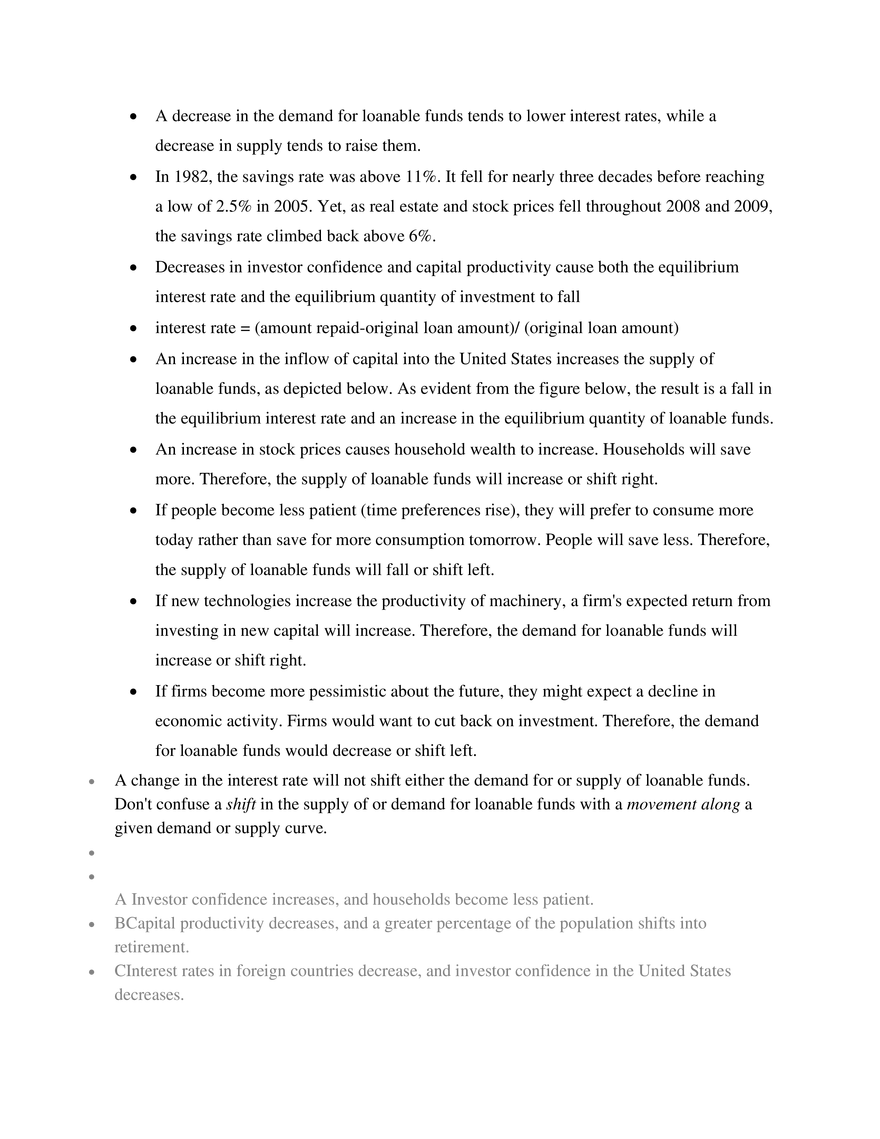 Chapter 22 Macroeconomics- Savings, Interest Rates, and the Market - Page 8
