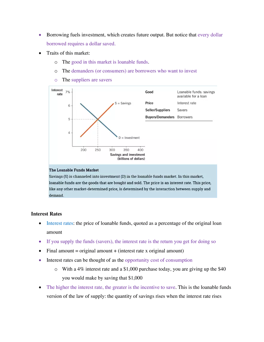 Chapter 22 Macroeconomics- Savings, Interest Rates, and the Market - Page 2