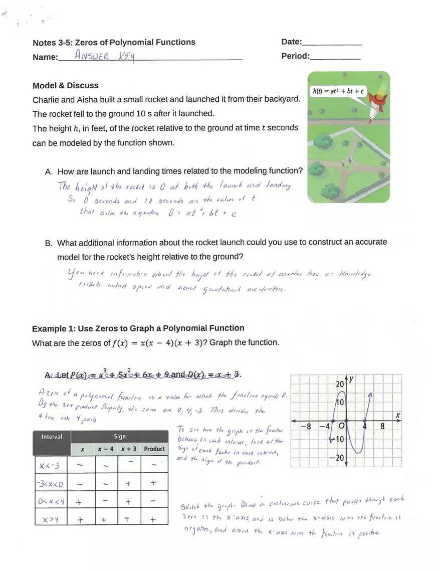 Zeros of Polynomial Functions - Page 1