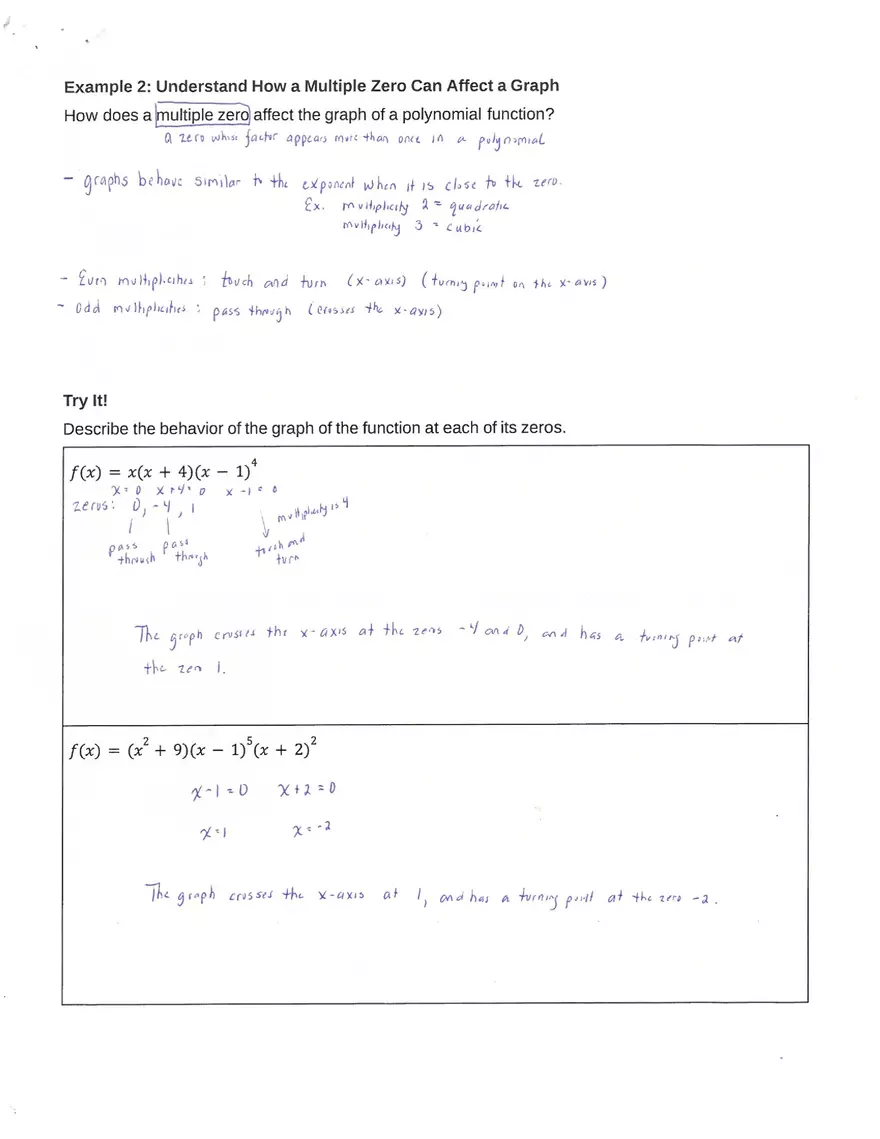 Zeros of Polynomial Functions - Page 3