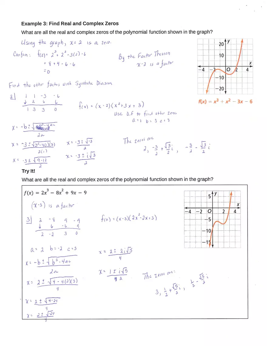 Zeros of Polynomial Functions - Page 4