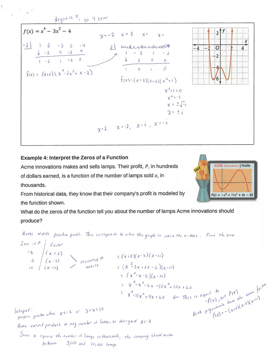 Zeros of Polynomial Functions - Page 5