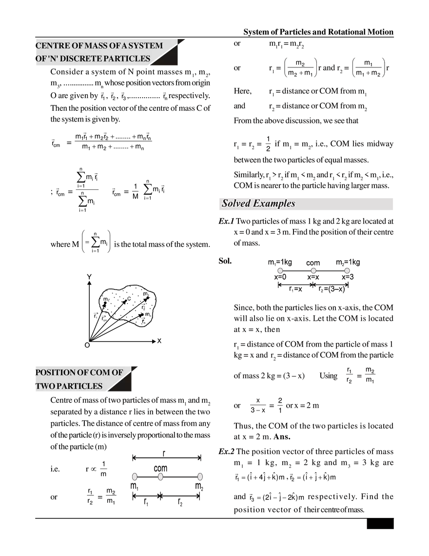 System of Particles and Rotational Motion - Page 2