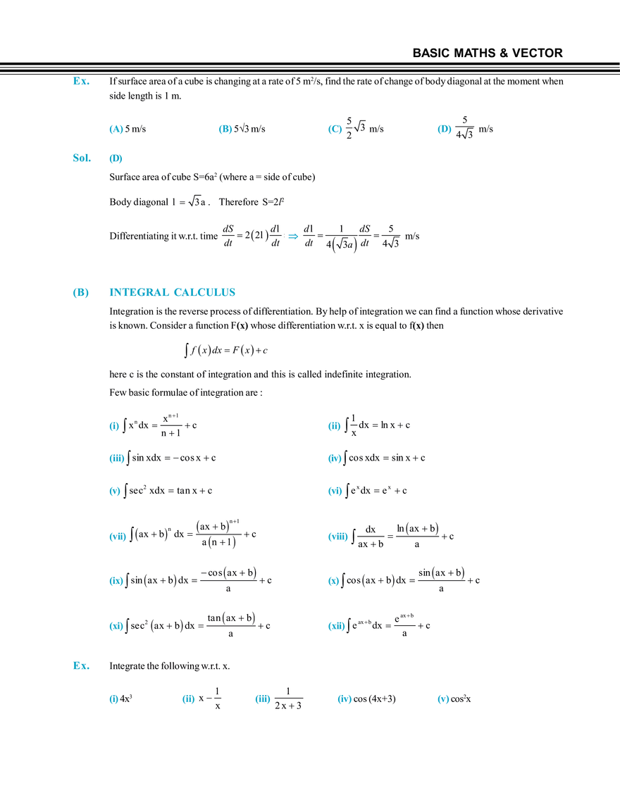 Basic Maths Section [D] Calculus - Page 5