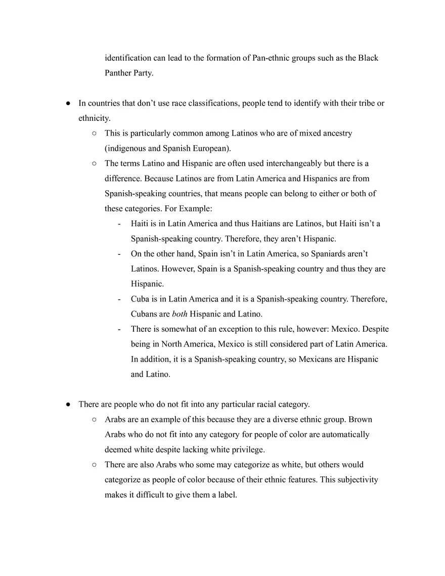 Sociology Study Guide Unit 1 Race & Ethnicity - Page 2