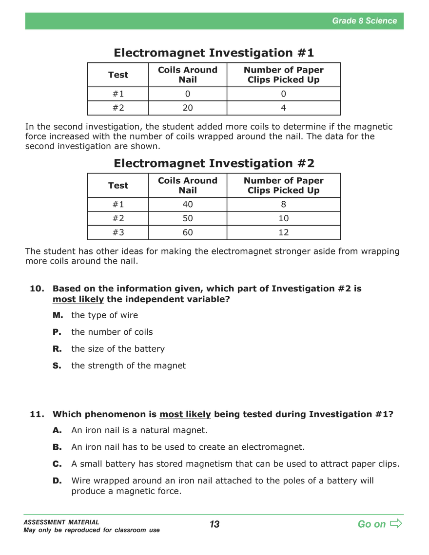 Open Grade 8: Science Practice Test - Page 7