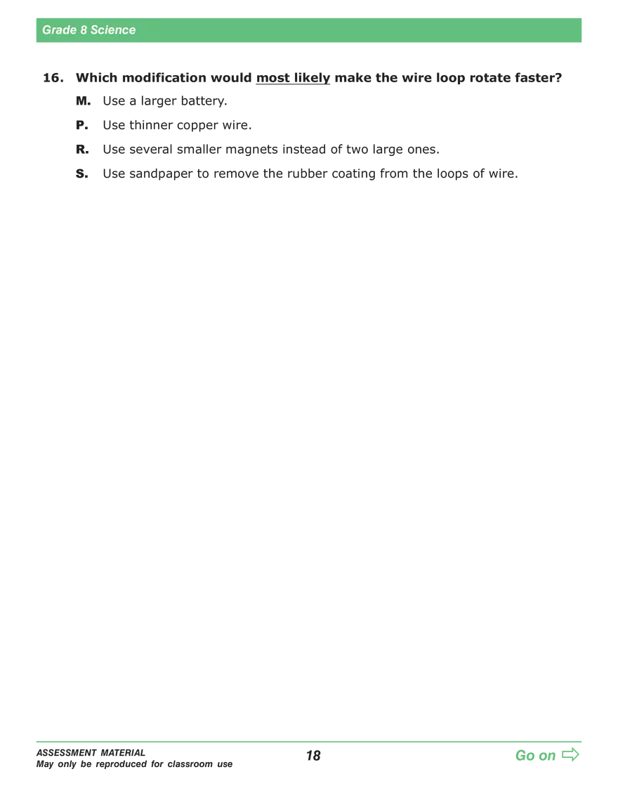 Open Grade 8: Science Practice Test - Page 12
