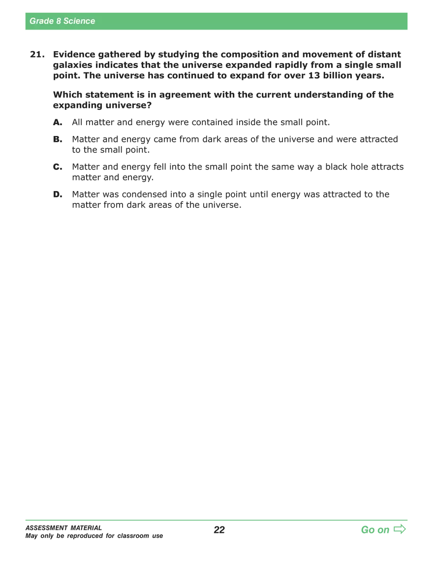 Open Grade 8: Science Practice Test - Page 17