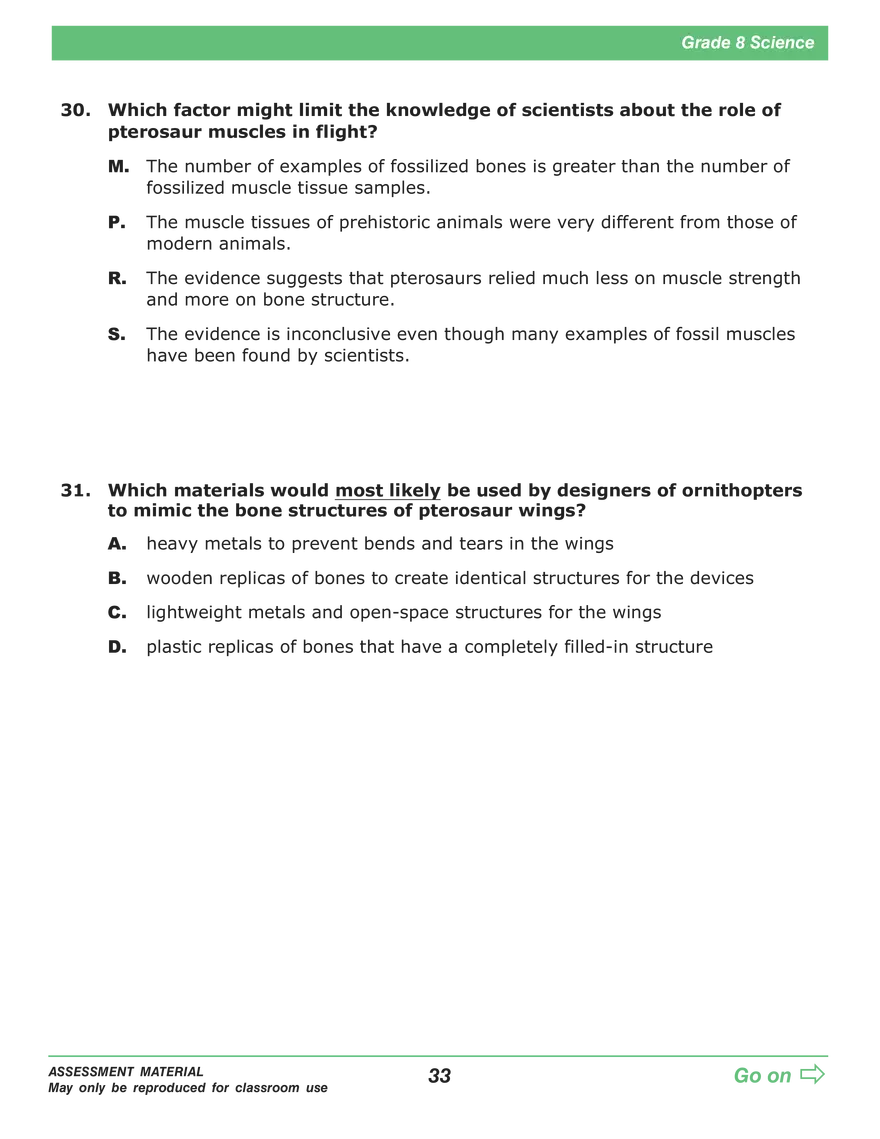 Open Grade 8: Science Practice Test - Page 29