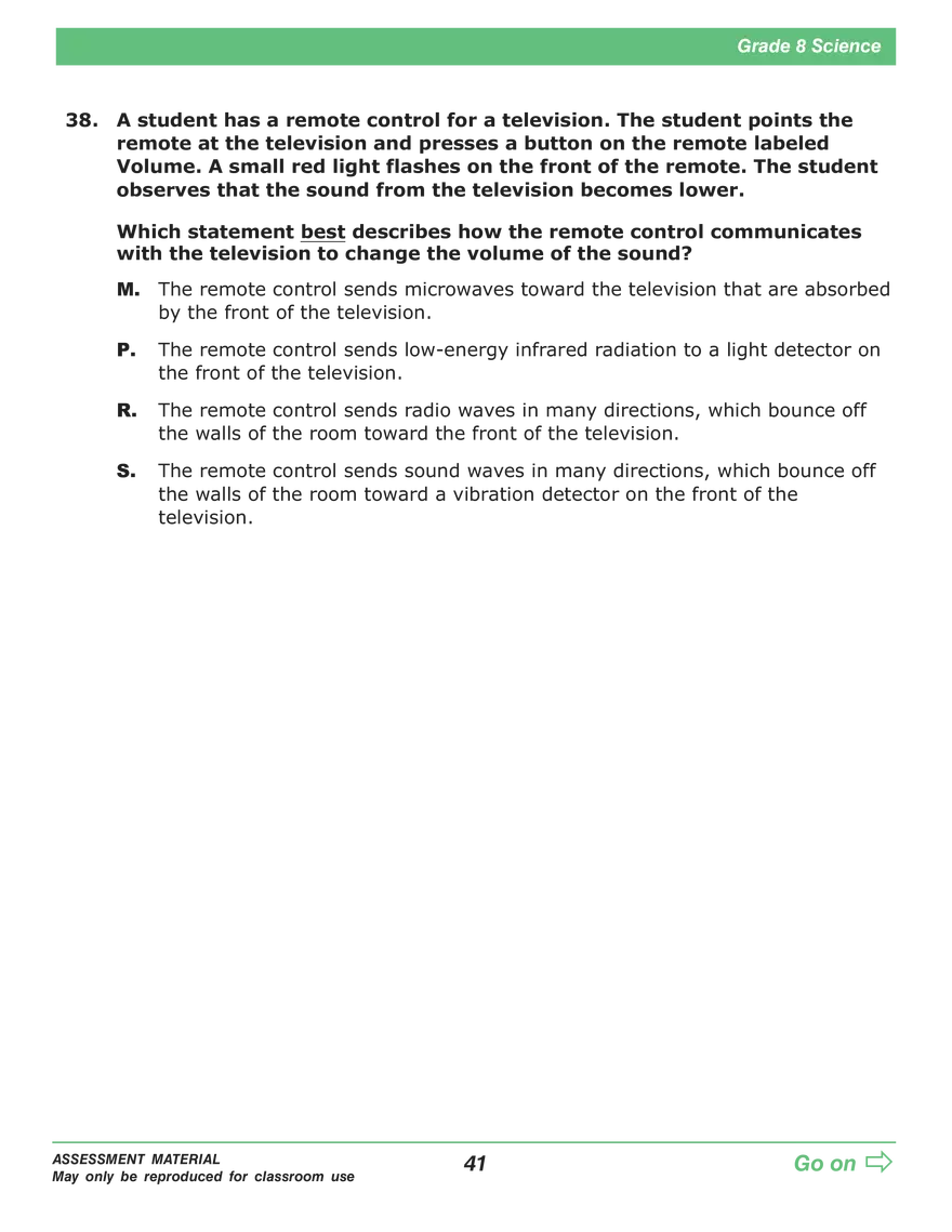 Open Grade 8: Science Practice Test - Page 38