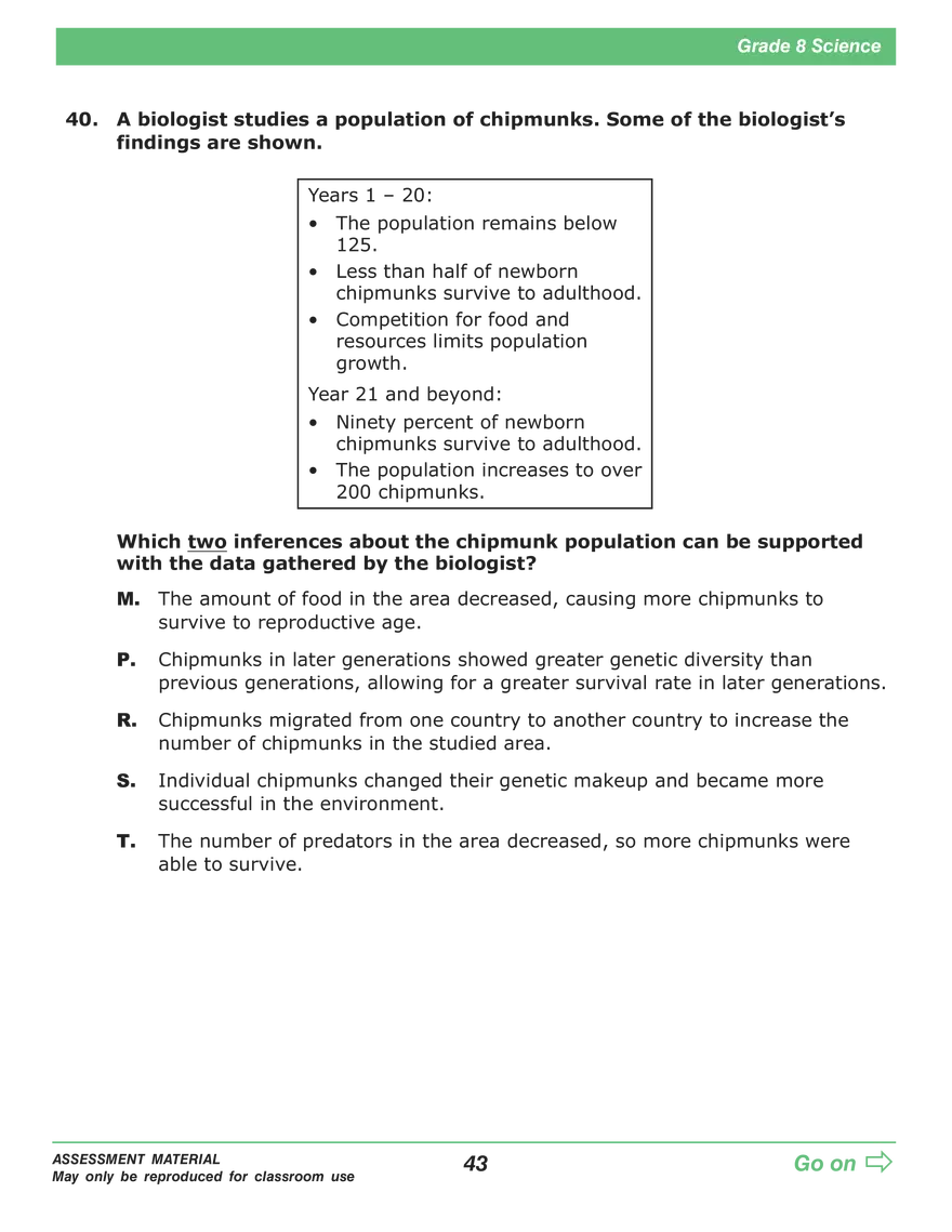 Open Grade 8: Science Practice Test - Page 40