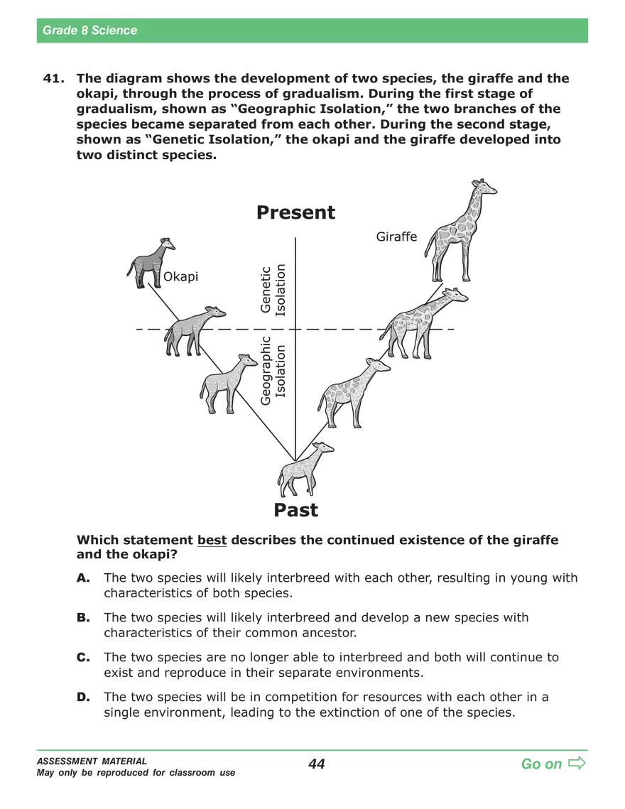 Open Grade 8: Science Practice Test - Page 41