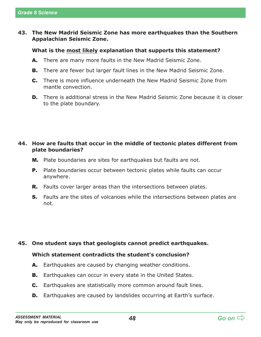 Open Grade 8: Science Practice Test - Page 45